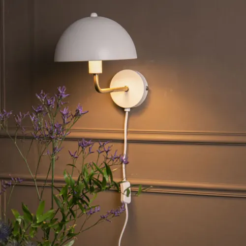 Aplique de Pared Carmela (Blanca) en Blanco - Lámparas de mesa, Uruguay | Casa Brava