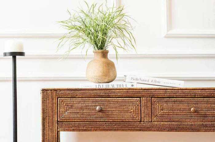 CONSOLA DE RATTAN - 1.50 X 0.40 MTS en Marrón - Bibliotecas, Uruguay | La Iberica, vista 3