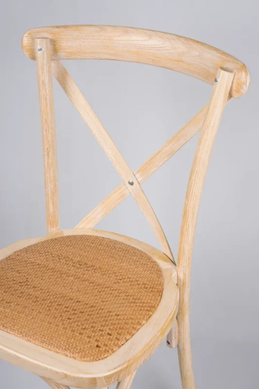 Silla Cross Blanca en Madera natural - Sillas, Uruguay | Victoriana, vista 4