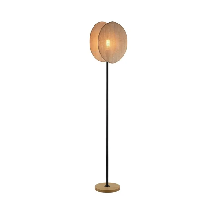 LAMPARA DE PIE 25x31x164CM TELA/MADERA BEIGE en Beige - Lámparas de pie, Uruguay | Koz