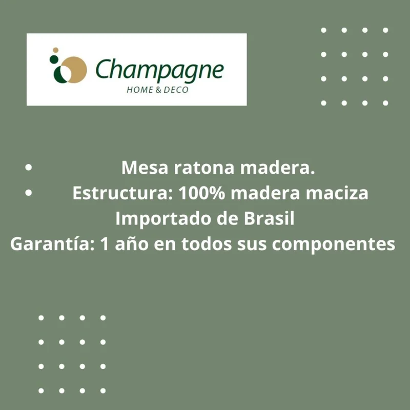 MESA RATONA - ROBLE MARRON Y PATAS METAL NEGRO en Multicolor - Mesas de living, Uruguay | Champagne Home, vista 3