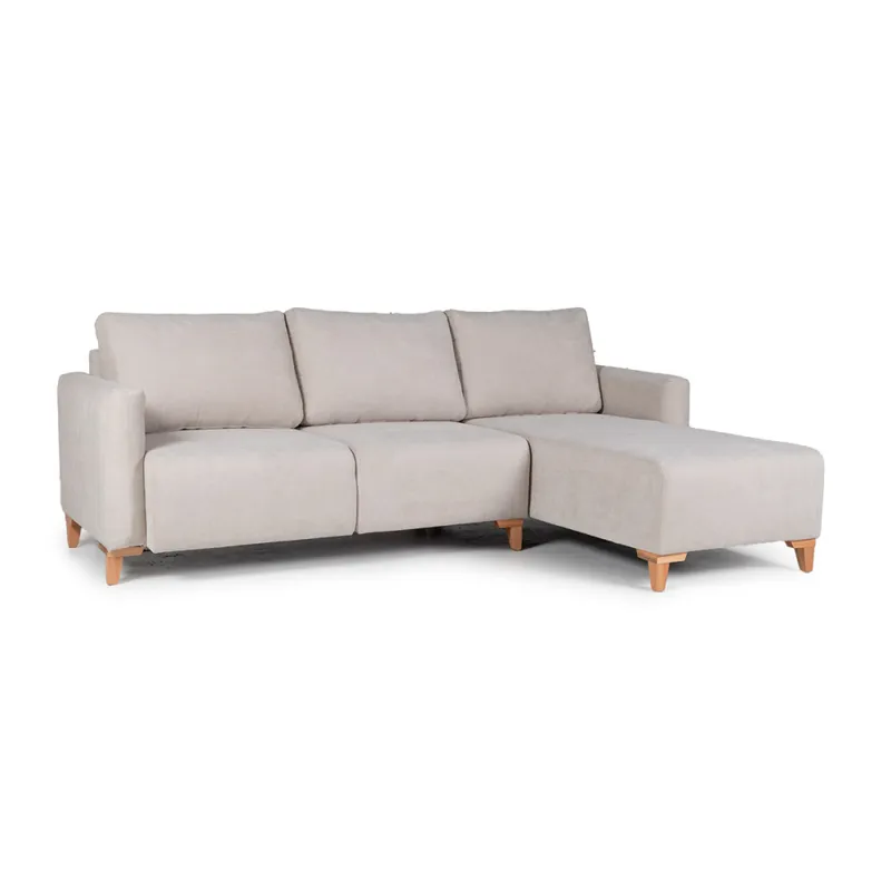 Rinconera Cuarzo - Tela Microfibra - Chaise derecho - TC 1010 (Beige) en Beige - Sillones y sofás, Uruguay | NYR