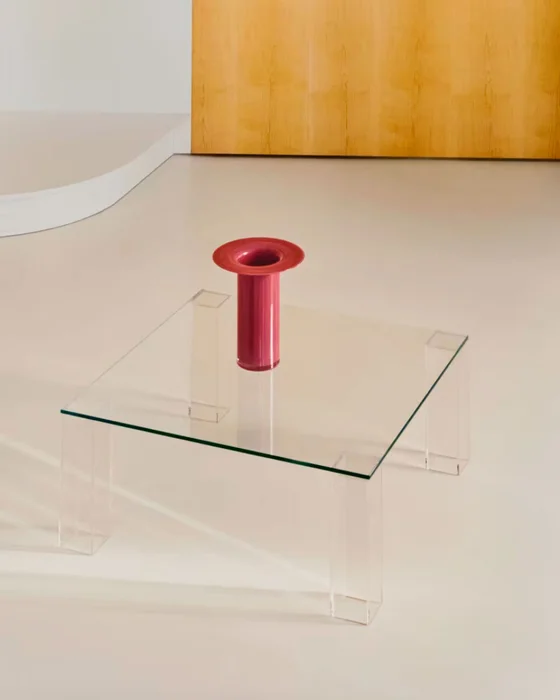 Mesa auxiliar Adularia de cristal templado - transparente 85 x 85 cm en Transparente - Mesas de arrimo, Uruguay | Kavehome, vista 2