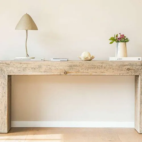 MESA DE ARRIMO / CONSOLA TAURET GRIS - 1.80 MTS en Madera natural - Bibliotecas, Uruguay | La Iberica