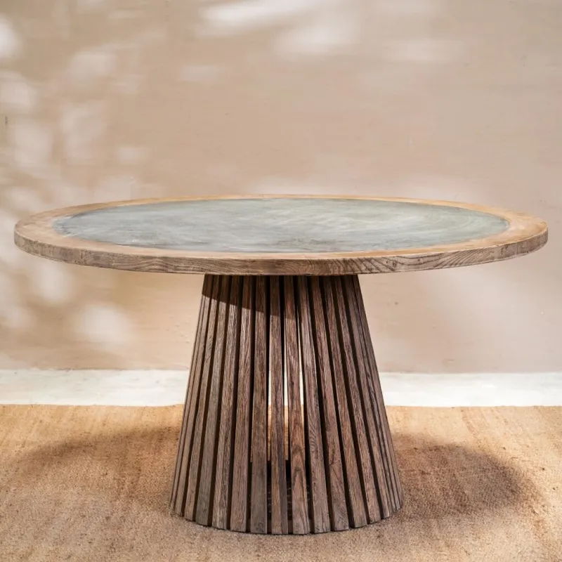 Mesa De Comedor Redonda Zinc 140 Cm - Mesas de comedor, Uruguay | Aihaus