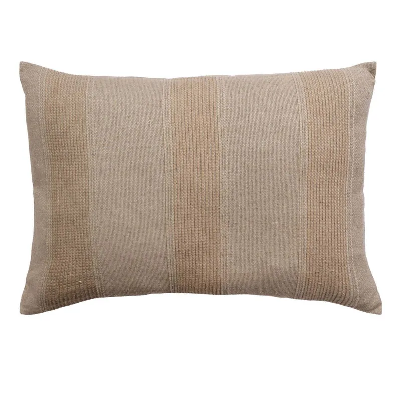Almohadón Niza Algodon 40*60, Oliva en Beige - Textiles, Uruguay | Divino