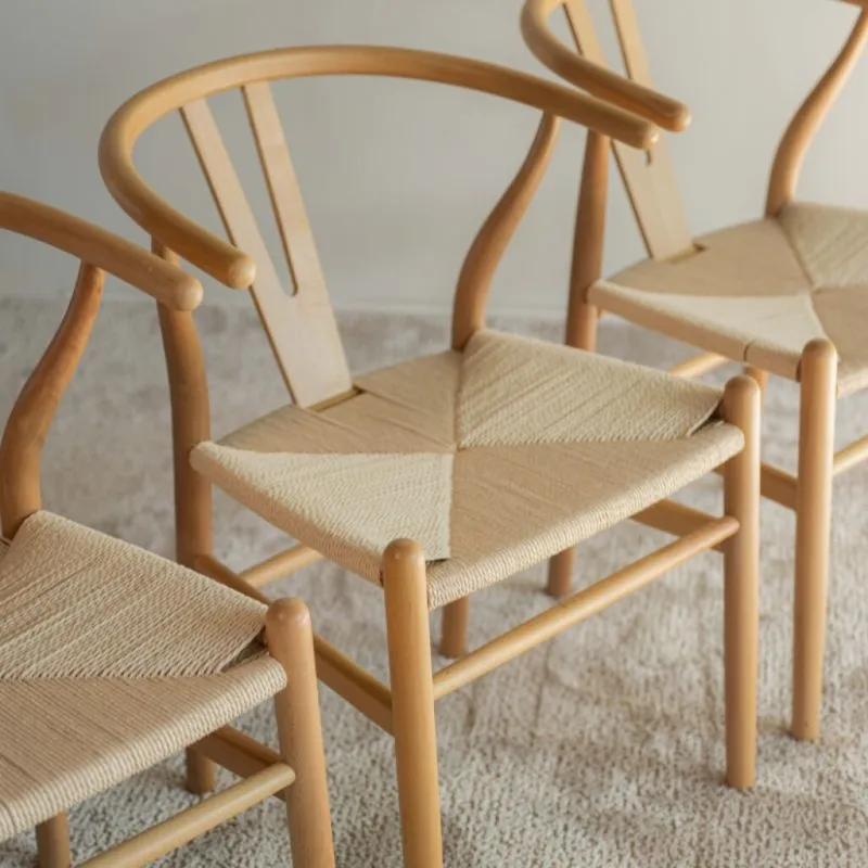 Silla Wishbone / Natural en Blanco - Sillas, Uruguay | Fábrica Italiana