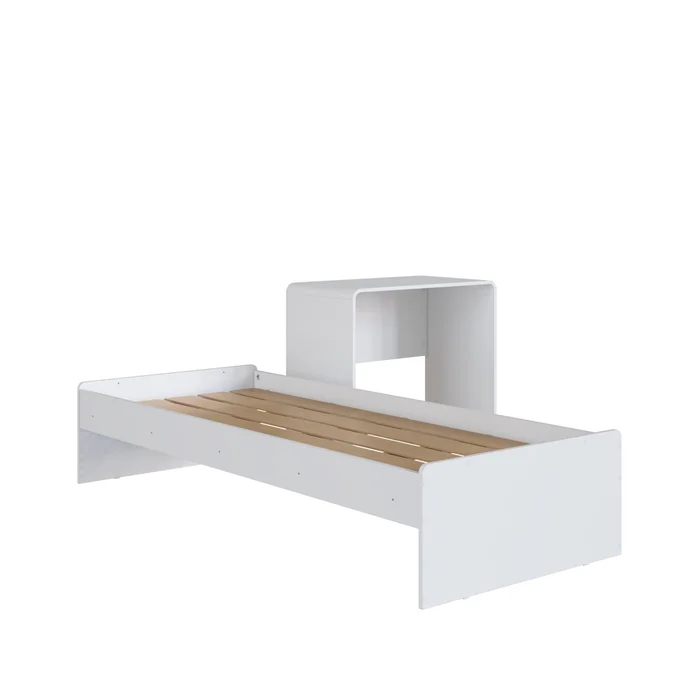 Cama Dafne – Con Escritorio, Marinera y Estantería en Blanco - Dormitorio, Uruguay | RM Muebles y Deco, vista 6