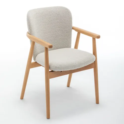 Butaca De Comedor Madera Natural-beige Alba en Madera natural - Sillas, Uruguay | Divino