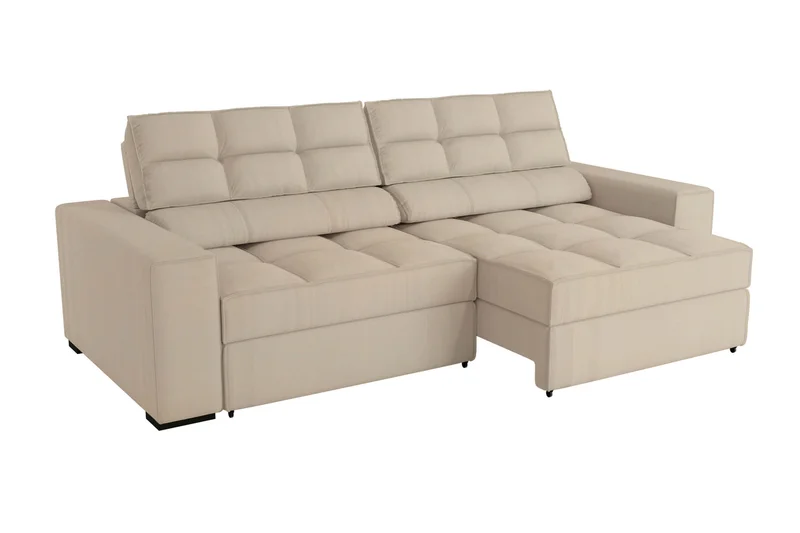 SOFA DELUXE 2.70CM RETRACTIL RECLINABLE 6 POSICIONES en BOUCLE GRIS A056 - Sillones y sofás, Uruguay | Balton, vista 9