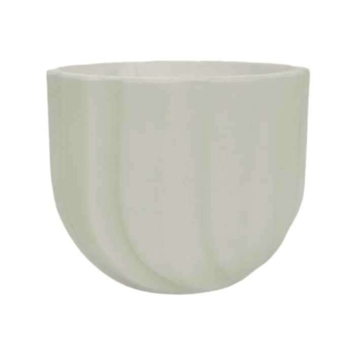 MACETA SPELLO ONDULATO BLANCA 15X15CM en Blanco - Macetas, Uruguay | Decohogar, vista 2