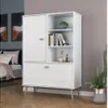 Zapatera 2 Puertas Nogal/Blanco - Respaldos de cama, Uruguay | Que Sal Muebleria, vista 4 de 11