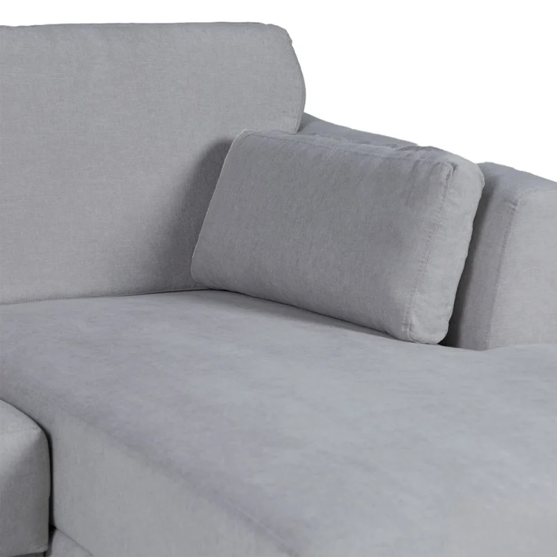 Rinconera Capri - Tela Microfibra - Chaise derecho - Kruger 06-155 (Ceniza) en Gris - Sillones y sofás, Uruguay | Nyr, vista 4