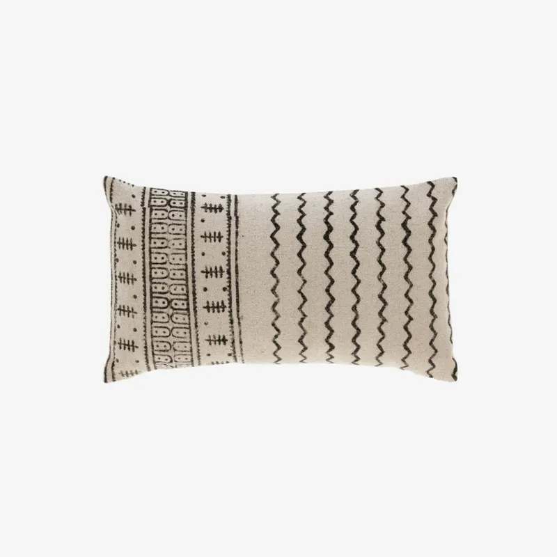 Almohadón Brafton 30 x 50 cm en Beige, Negro - Textiles, Uruguay | Kavehome