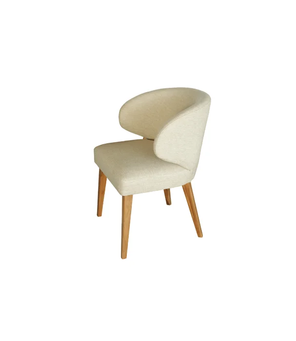 SILLA CALA XL TEKA TAPIZADA en Blanco - Butacas, banquetas y puffs, Uruguay | Más Infinito Casa