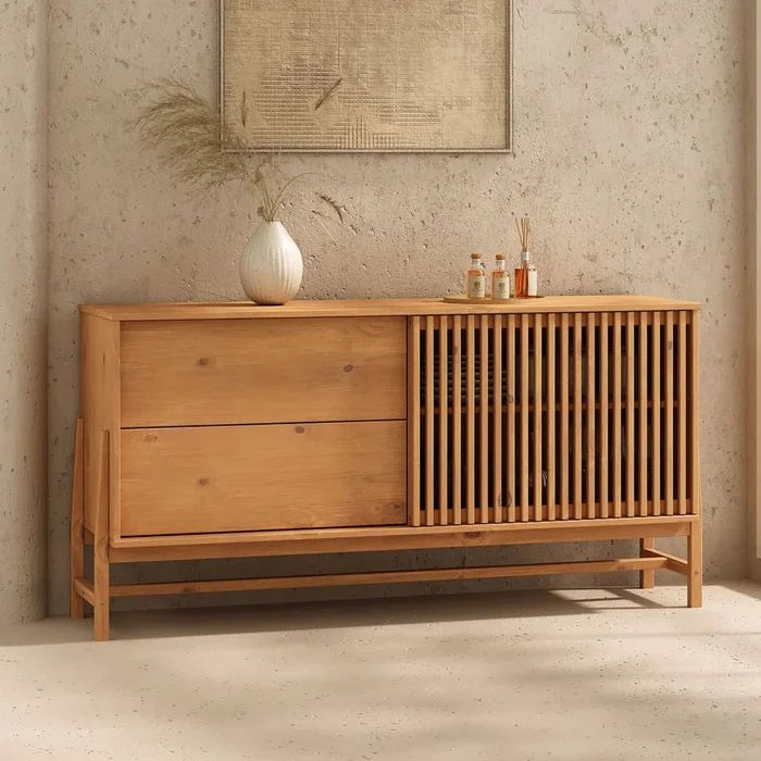 Aparador Buffet 145CM Ader - Madera Maciza en Madera natural - Aparadores y recibidores, Uruguay | Balton, vista 3