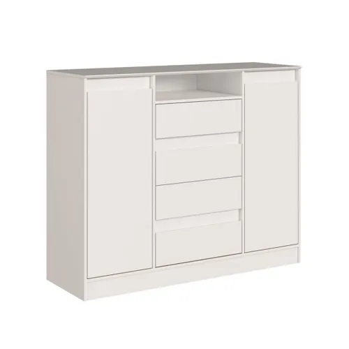 CASTRO- COMODA ALBA 4 CAJONES BLANCO 5065A-B - Cómodas, Uruguay | Alfa Ventas