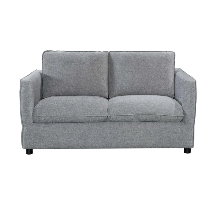 Sofá 2 Cuerpos Tela Gris Amsterdam en Gris - Sillones y sofás, Uruguay | Divino, vista 2