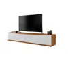 Rack Eros - Blanco y Cedro en Blanco - Muebles para TV, Uruguay | NYR, vista 2 de 3