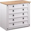 Comoda 5 cajones Cera/Blanco LINEA CORONA MADERA - Cómodas, Uruguay | Que Sal Muebleria, vista 8 de 12