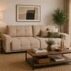 Sofa 3 Cuerpos Sillon Juego De Living Tapizado Tela en Marrón - Sillones y sofás, Uruguay | Soy Hogar, vista 2