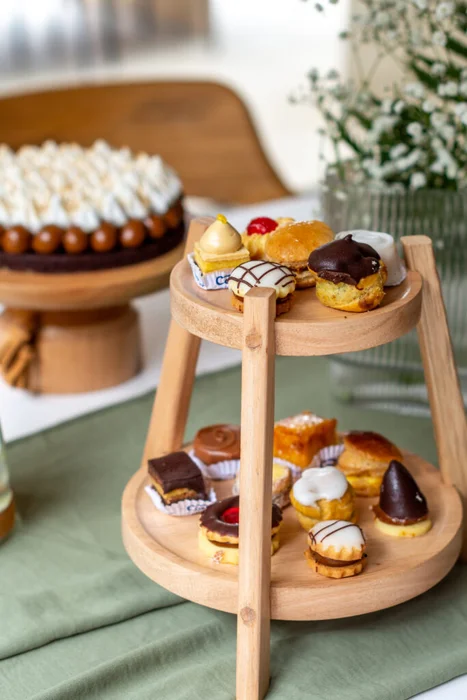 Mini torre de madera para mesas – doble plato - Dreams on time - Decoración, Uruguay | Dreams On Time
