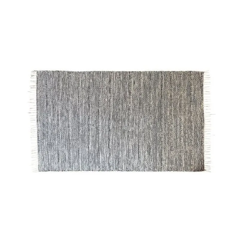 ALFOMBRA 69X114CM JASPEADO FLECOS NATURAL Y NAVY en Multicolor - Textiles, Uruguay | Decohogar
