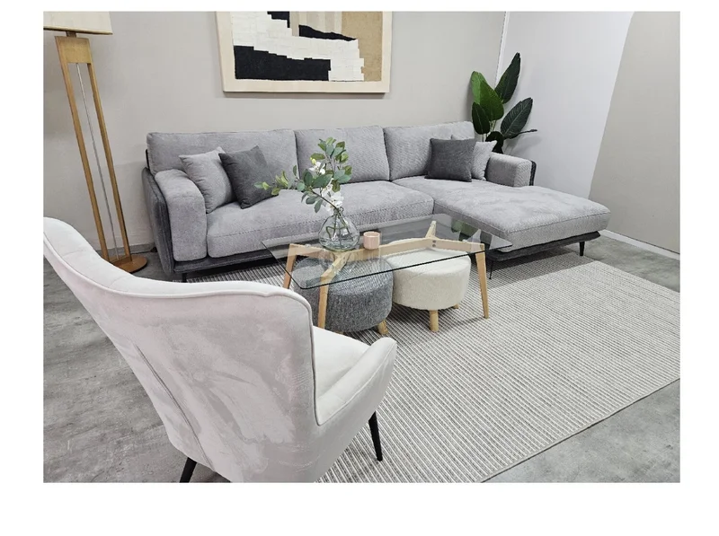 Sofa con Chaise Longue DÚO - Gris en Gris - Sillones y sofás, Uruguay | Finkel, vista 5