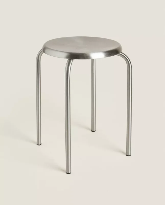 TABURETE ACERO INOXIDABLE en Plateado - Sillas, Uruguay | Zara Home, vista 3