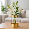 FLORERO VIDRIO TRANS. D15x25CM DORADO en Dorado - Jarrones, Uruguay | Koz, vista 2 de 4