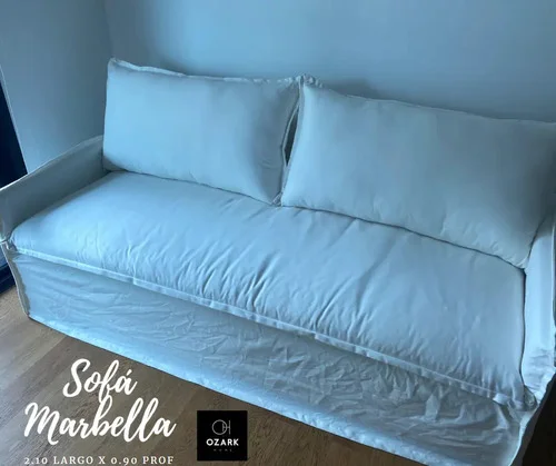 Sofá 3 Cuerpos Ozark Premium Marbella Funda Desmontable A Elección A Eleccion en Blanco - Sillones y sofás, Uruguay | Ozark Home, vista 8