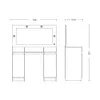 Tocador Espejo Grande Led - Studio - FIT - Marrón en Marrón - Escritorios y sillas de escritorio, Uruguay | Ecowood, vista 4 de 5