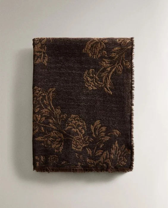 MANTA CHENILLA JACQUARD en Marrón - Textiles, Uruguay | Zara Home, vista 5