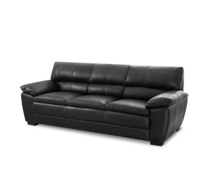 Sillón %100 Cuero - 3 Cuerpos - Premium - Negro en Negro - Sillones y sofás, Uruguay | Nario Hogar, vista 3