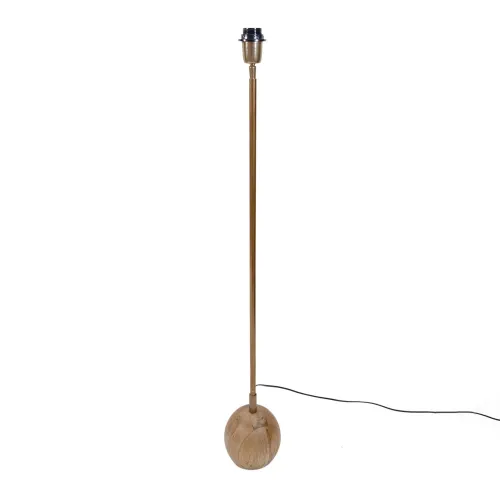Pie de lámpara Metal y madera Natural/beige Vml-13510 - Lámparas de mesa, Uruguay | Le Blanc
