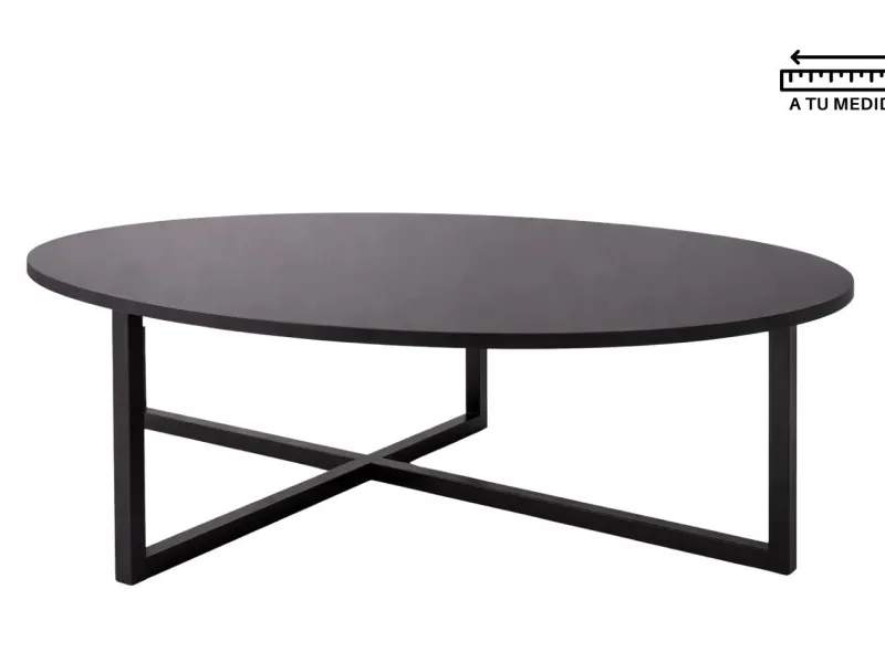 Mesa de Living Oval AMBAY en Negro - Mesas de living, Uruguay | Finkel