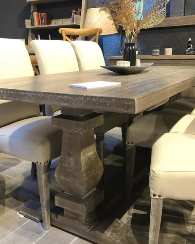 Juego Comedor Madera Ozark Doble Pie Central 6 Sillas Vestir A Eleccion en A Eleccion - Mesas de comedor, Uruguay | Ozark Home, vista 5