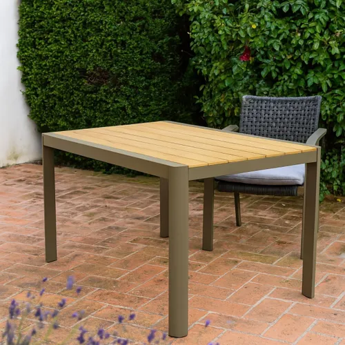 MESA DE EXTERIOR BRONTE Gris RECTANGULAR - Mesas de comedor, Uruguay | Viasono