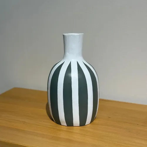 Botella rayas verde en Verde - Jarrones, Uruguay | FMB