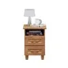 Mesa De Luz 2 Cajones 1 Estante Con Patas 100% Madera en Marrón - Respaldos de cama, Uruguay | Soy Hogar, vista 2 de 8
