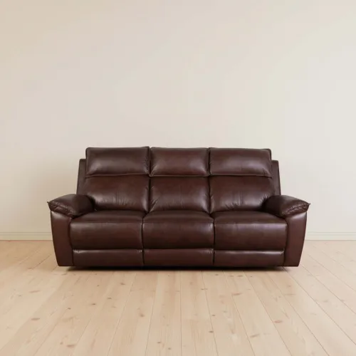Recliner Eléctrico 3 Cuerpos Cuero-y-simil-cuero Marron Joshua en Marrón - Sillones y sofás, Uruguay | Divino