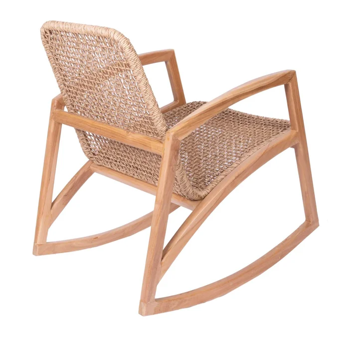 Butaca Mecedora Madera Natural-beige Curazao en Beige - Muebles para el exterior, Uruguay | Divino, vista 3