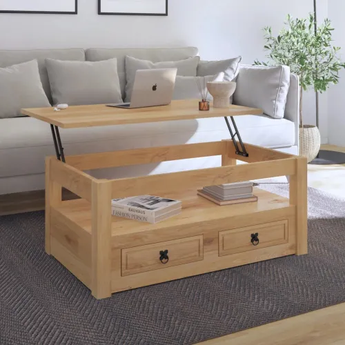 Mesa de Living Articulada - Línea Monterrey - Natural - Mesas de living, Uruguay | Ecowood