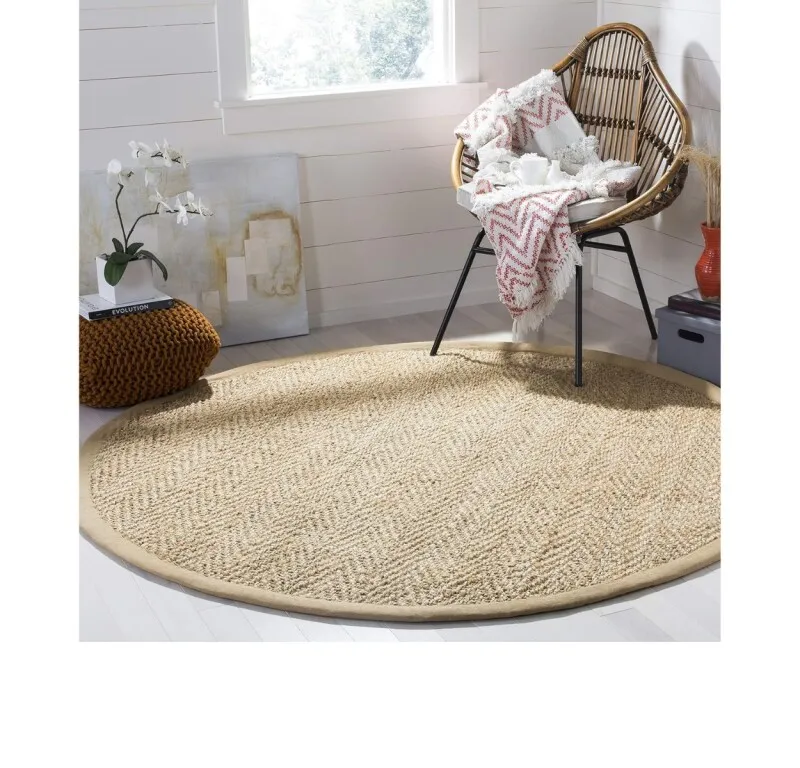 Alfombra Redonda YUTE 1.60 m en Beige - Alfombras, Uruguay | Finkel