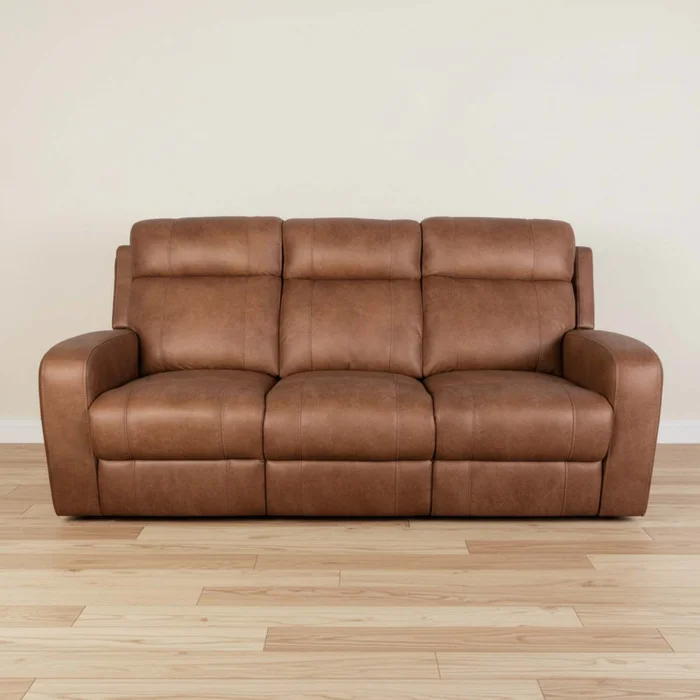 Recliner Manual 3 Cuerpos Tela Marron Hamilton Camel en Beige - Sillones y sofás, Uruguay | Divino
