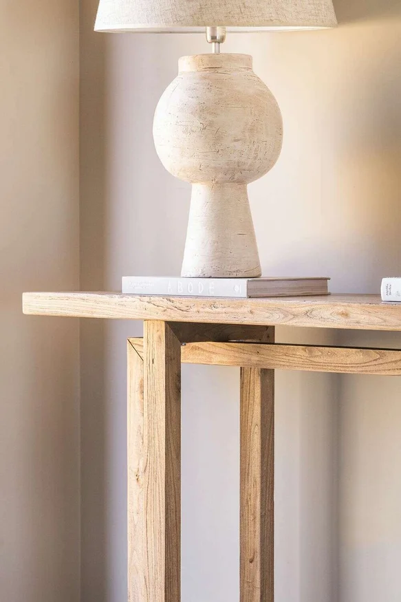 MESA DE ARRIMO / CONSOLA GEO - OLMO - 1.20 MTS en Madera natural - Bibliotecas, Uruguay | La Iberica, vista 2