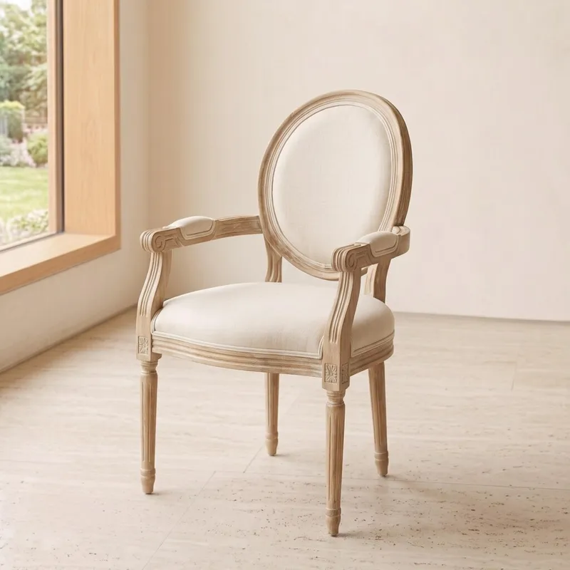 Silla de Roble con apoyabrazos - Clara - Sillas, Uruguay | Rústico Hogar