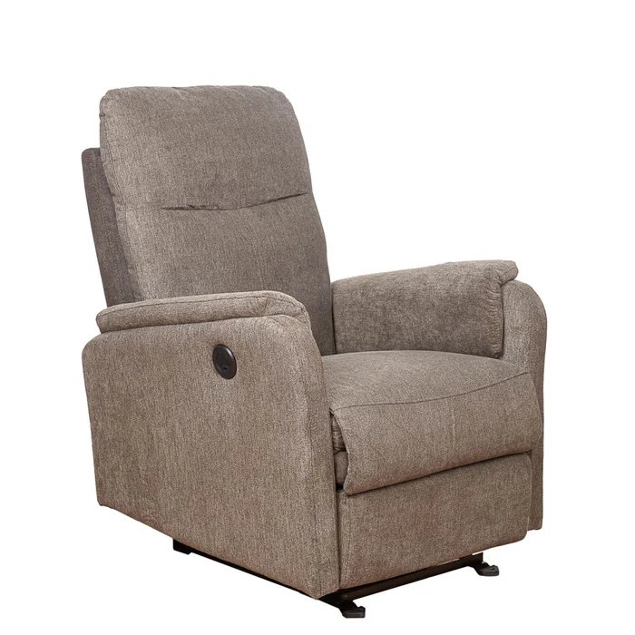 Sofá Reclinable Elétrico 1 Cuerpo Tela Natural-beige Homero Beige en Beige - Sillones y sofás, Uruguay | Divino, vista 2
