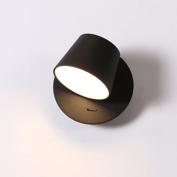 Aplique De Pared Aluminio Negro Telescopio en Negro - Iluminación, Uruguay | Divino
