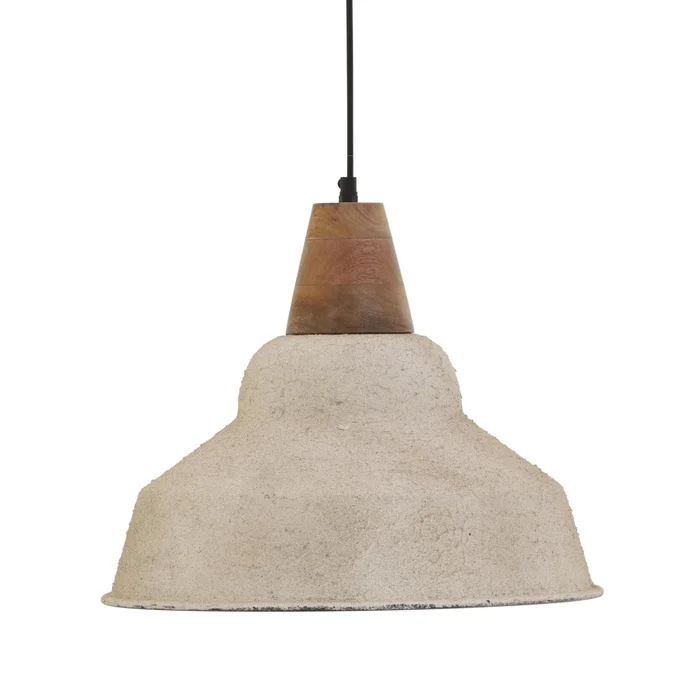 Lámpara de techo Metal y madera Natural/beige Vml-13067 Crudo en Beige - Lámparas colgantes, Uruguay | Le Blanc